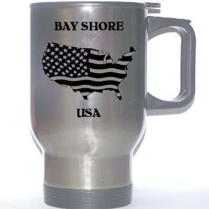  US Flag   Bay Shore, New York (NY) Stainless Steel Mug 