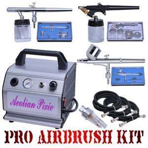   Dual Action Gravity Airbrush Compressor Kit: Arts, Crafts & Sewing