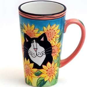  Sunflower Cat Tall Latte Mug