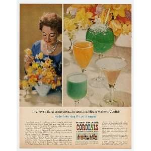  1962 Irene Hayes Flower Arranger Hiram Walkers Print Ad 