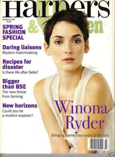WINONA RYDER UK Harpers & Queen Magazine 3/97 RARE  