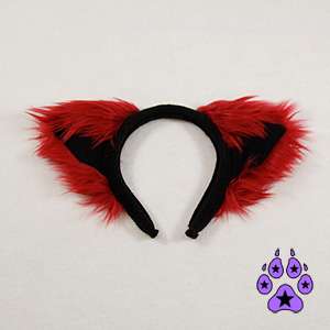 KITTY cat TAIL EARS COMBO cosplay cYbEr Goth Anime Hat furry HEADBAND 