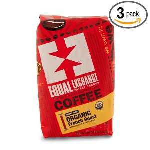 Equal Exchange Organic Coffee, French Roast, Whole Bean, 10 Ounce Bags 