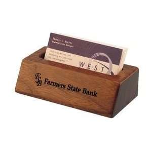  1486    Wood Business Card Holder, CLOSEOUT Office 