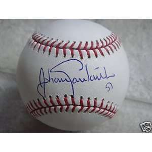 Autographed Johan Santana Baseball   New York Mets Official Ml Coa