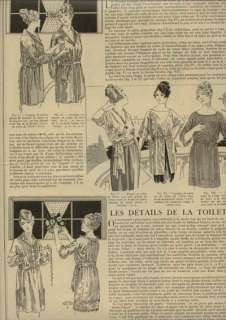 ORIGINAL MODE PRATIQUE french fashion mag. May 31,1919  