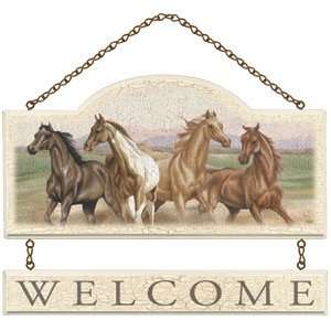  Store With Style Wild Horses Wall Plaque: Home & Kitchen