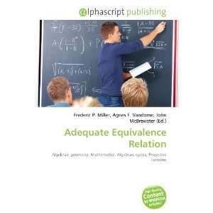  Adequate Equivalence Relation (9786132880833) Books