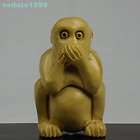 chinese boxwood carving statue monkey carved  
