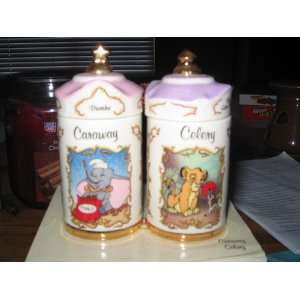   Disney Spice Jars; Dumbo, Caraway; Simba, Celery 