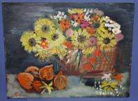 Russian   Latvian expressionism oil painting still life   signed J. F 