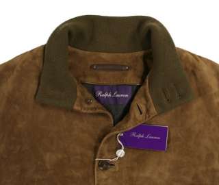 Ralph Lauren Purple Label Suede Leather Jacket M New $3995  