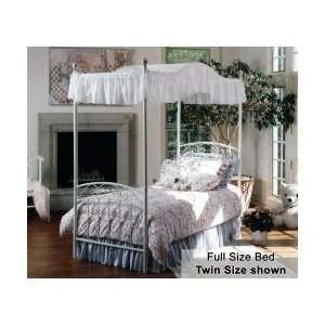  Emily Full Size Canopy Bed in White