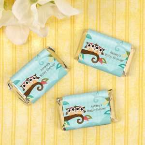 Owl   Look Whooos Having Twins   20 Mini Candy Bar Wrapper Sticker 