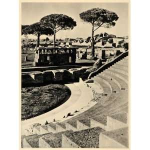  1943 Ostia Antica Arena Theatre Ancient Rome Ruins 