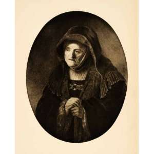  1907 Photogravure Rembrandt Mother Portrait Portraiture 