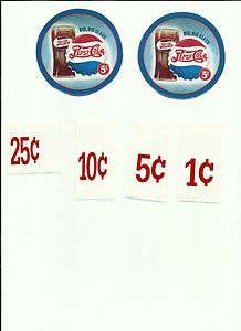 pepsi waterslide decals 3 round and choice of 1 vinyl decal 1 
