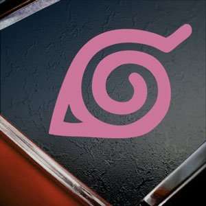  Naruto Pink Decal Leaf Logo Manga Anime Window Pink 