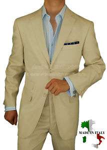 BRIONI $1598 LINEN MADE IN ITALY MENS SUITS TAN 42S  