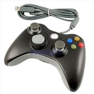 Black Wired USB Game Controller Joypad for Microsoft Xbox 360 PC 
