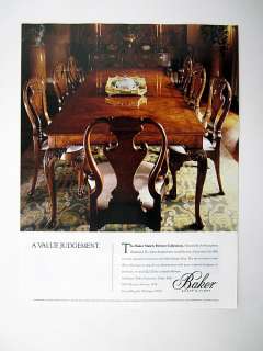Baker Furniture Stately Homes Collection dining room table 1992 Ad 