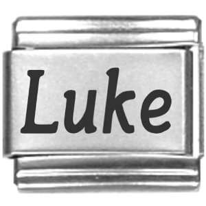  Luke Laser Name Italian Charm Link: Jewelry