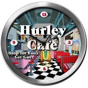  HURLEY 14 Inch Cafe Metal Clock Quartz Movement Kitchen 