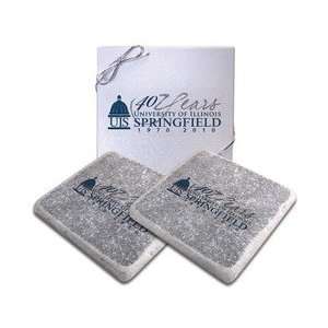 AC2BX    Tumbled Stone Coasters   Boxed Set of 2 Afyon Grey Marble 