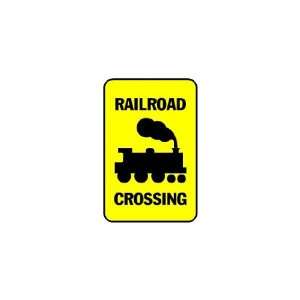    3x6 Vinyl Banner   Railroad Crossing Yellow Black 