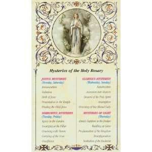  Mysteries Of the Rosary Prayer Card 