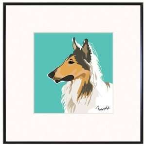   Limited Framed Print, 8x8 Inch   Collie Profile