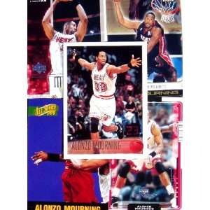  25 Different Alonzo Mourning Cards in a Protective Starter 