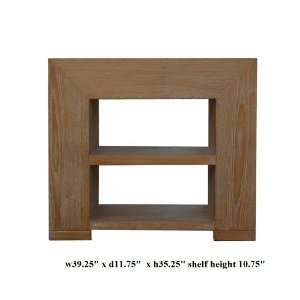  Fine Finish Raw Wood Low Bookcase Cabinet Ass850