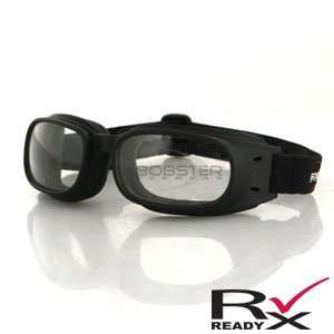  Bobster Eyewear Piston Goggles , Color Black/Clear Lens 