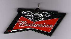Budwieser Bow Bling Beer Logo Insignia Hang from necklace or rear view 