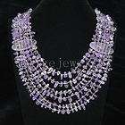 Natural Amethyst Chip Necklace 20 GN003, Natural Amethyst Faceted 