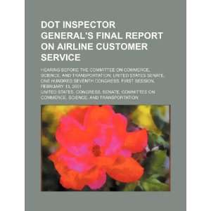  DOT Inspector Generals final report on airline customer service 