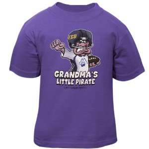 East Carolina Pirates Infant Purple Grandmas Little Pirate Mascot T 