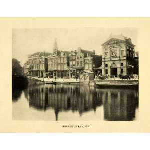  1906 Print Houses Leyden Netherlands Leiden Dutch South 
