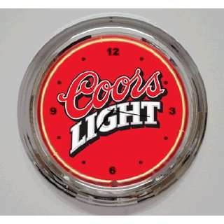  15 Coors Red Neon Clock