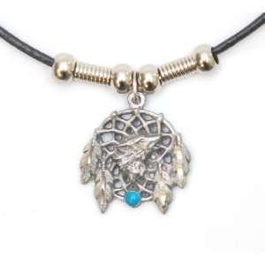  Wolf Dream Catcher Necklace: Jewelry