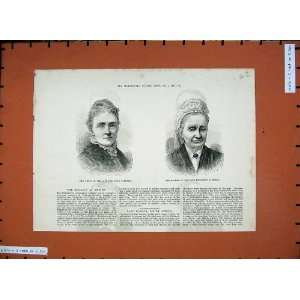   1881 Woman Widow President Garfield Mother Portraits