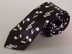 MUSIC NOTES DRESS TIE for SWING Music Piano Dance  