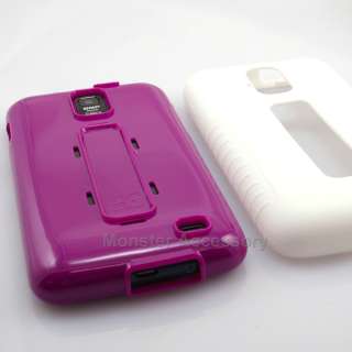 White Purple Duo Shield Double Layer Case Samsung Galaxy S2 Skyrocket 