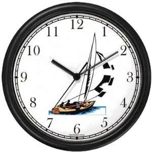  Sail Boat No.2 Nautical Theme Wall Clock by WatchBuddy 