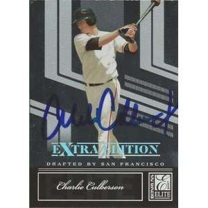  Charlie Culberson Signed 2007 Donruss Elite Card Giants 