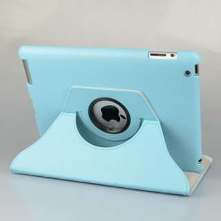The New iPad 3 / iPad 2 360° Rotating Stand Leather Case Smart Cover 