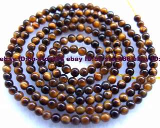 New 2mm Natural Yellow Tiger Eye Round Beads 16  
