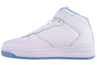 Fubu Mens Classic Sneakers 15SD2 White Carolina Blue Leather  