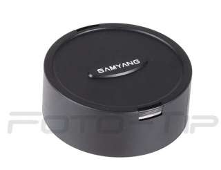 Samyang Fisheye lens cap provides protection from scratches and minor 